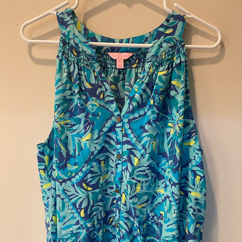 Lilly Pulitzer sleeveless silk top, XL